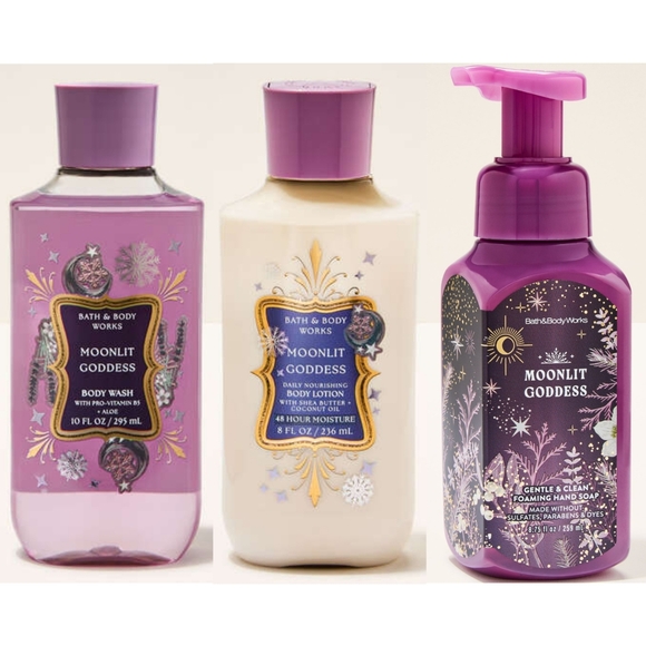 Bath & Body Works Moonlit Goddess 3 Piece Body Care Collection Set NEW